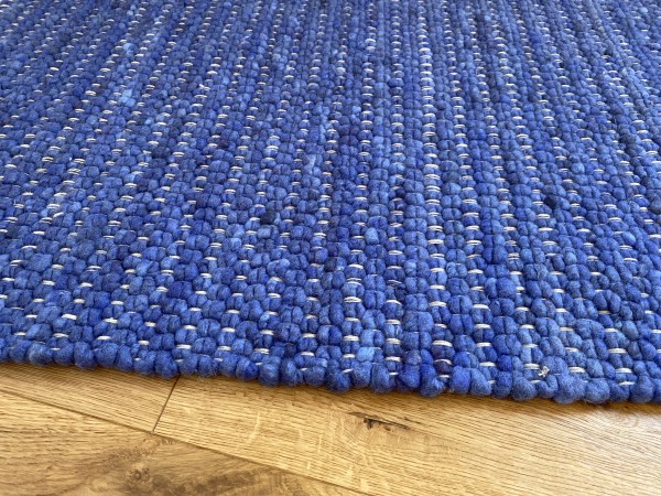 Teppich, blau meliert, 70 x 140 cm